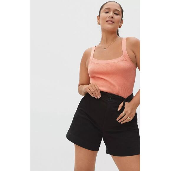 Everlane the Way High Canvas Short in Black Size 0 NWT - Picture 1 of 6